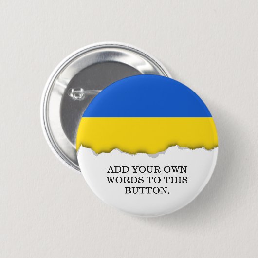 Flagge der Ukraine Button (Vorne & Hinten)
