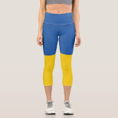 Flagge der Ukraine Capri Leggings (Vorderseite)