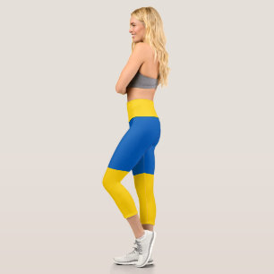 Flagge der Ukraine Capri Leggings