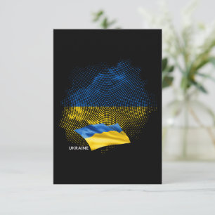 Flagge der Ukraine Dankeskarte