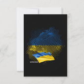 Flagge der Ukraine Dankeskarte (Rückseite)