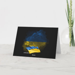 Flagge der Ukraine Dankeskarte