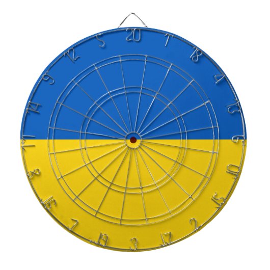 Flagge der Ukraine Dartscheibe (vorne)