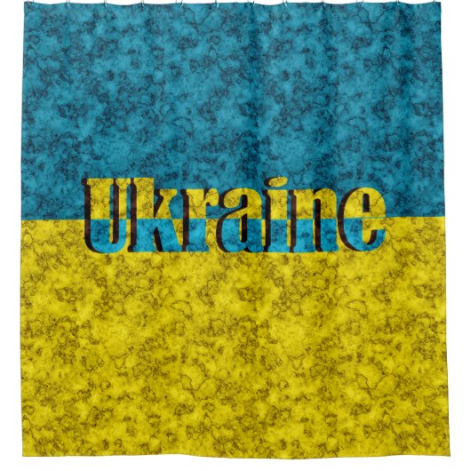Flagge der Ukraine Duschvorhang (Vorderseite)