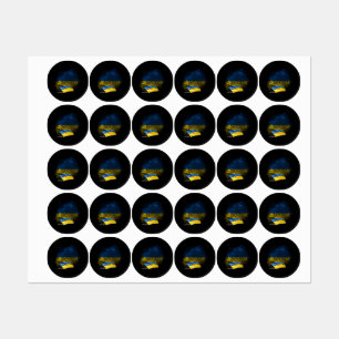 Flagge der Ukraine Etiketten