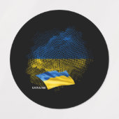 Flagge der Ukraine Etiketten (Design 2)