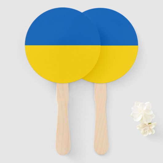 Flagge der Ukraine Fächer (Vorne und Hinten)