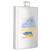 Flagge der Ukraine Flachmann (Rechts)