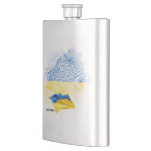 Flagge der Ukraine Flachmann (Links)