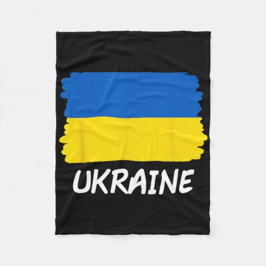 Flagge der Ukraine Fleecedecke (Vorderseite)