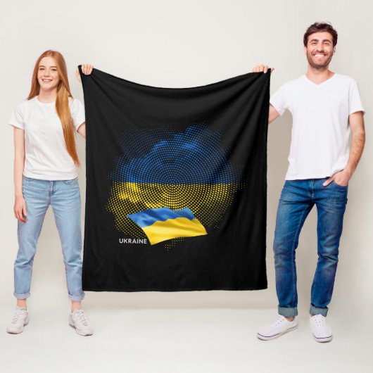 Flagge der Ukraine Fleecedecke (Beispiel)