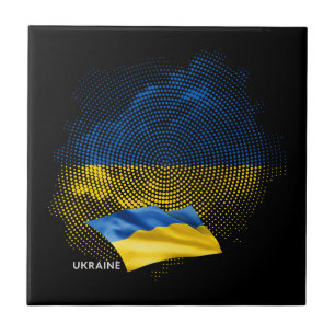 Flagge der Ukraine Fliese