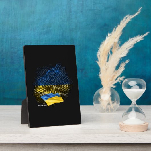 Flagge der Ukraine Fotoplatte (Seite)
