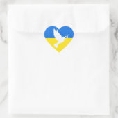 Flagge der Ukraine: Friedenskleber Herz-Aufkleber (Tasche)