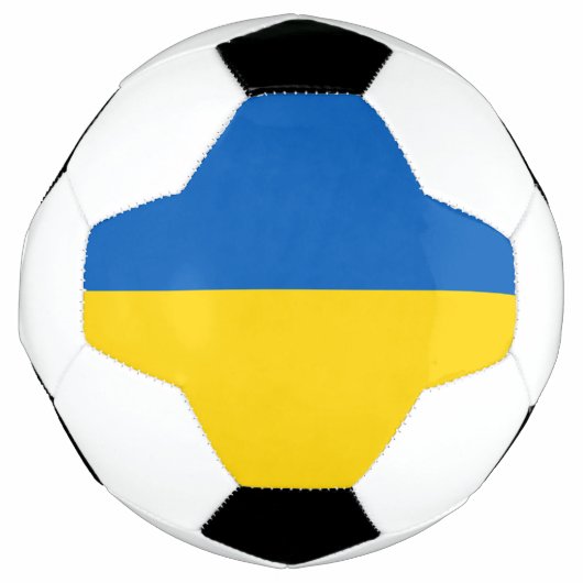 Flagge der Ukraine - Fußballball Fußball (Vorderseite)