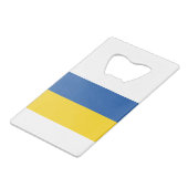 Flagge der Ukraine Geldbeutel Flaschenöffner (Rückseite Schrägansicht)