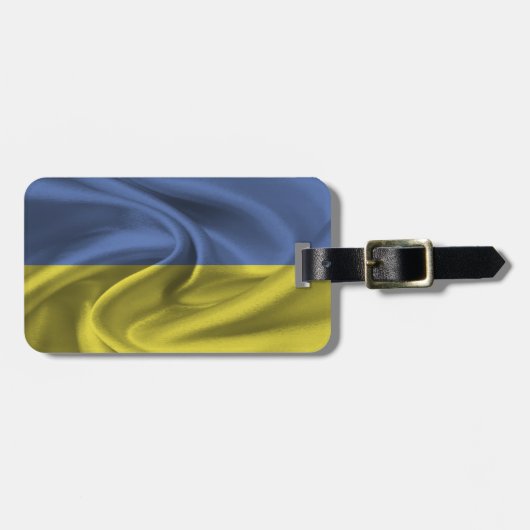 Flagge der Ukraine Gepäckanhänger (Vorderseite horizontal)