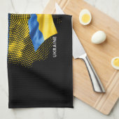 Flagge der Ukraine Geschirrtuch (Viertel Falte)