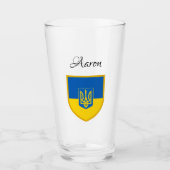 Flagge der Ukraine Glas (Vorderseite)