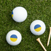 Flagge der Ukraine Golfball (Insitu Gras)
