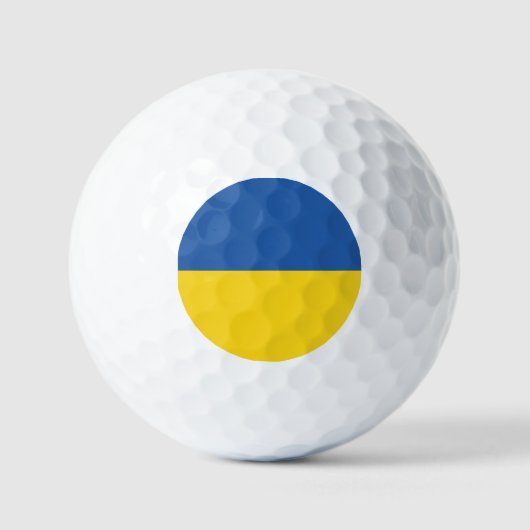 Flagge der Ukraine Golfball (Vorderseite)