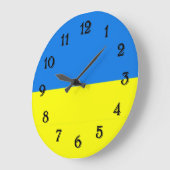 Flagge der Ukraine Große Wanduhr (Winkel)