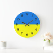Flagge der Ukraine Große Wanduhr (Zuhause)
