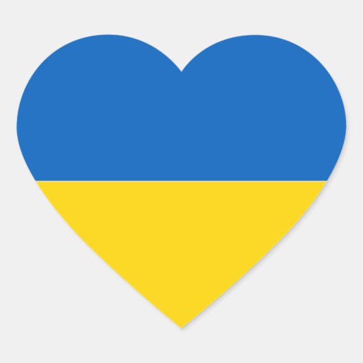 Flagge der Ukraine Herzsticker Herz-Aufkleber (Vorderseite)