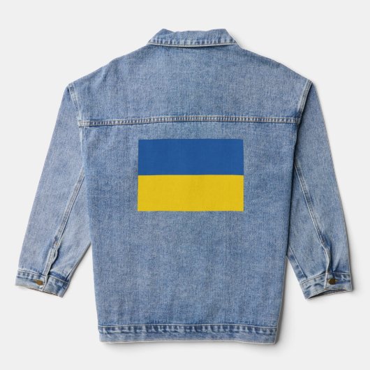 Flagge der Ukraine Jeansjacke (Rückseite)