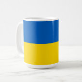 Flagge der Ukraine Kaffeetasse (Vorderseite Links)