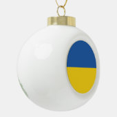 Flagge der Ukraine Keramik Kugel-Ornament (Links)