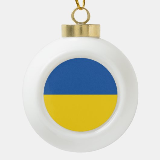 Flagge der Ukraine Keramik Kugel-Ornament (Vorderseite)