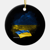 Flagge der Ukraine Keramik Ornament (Vorne)