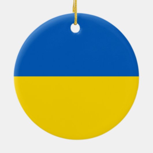 Flagge der Ukraine Keramik Ornament (Hinten)