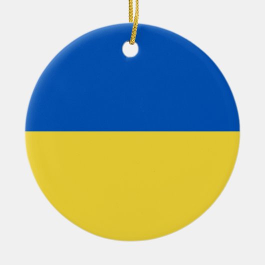 Flagge der Ukraine Keramik Ornament (Vorne)
