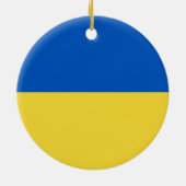 Flagge der Ukraine Keramik Ornament (Hinten)