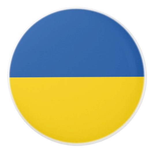 Flagge der Ukraine Keramikknauf (Vorderseite)