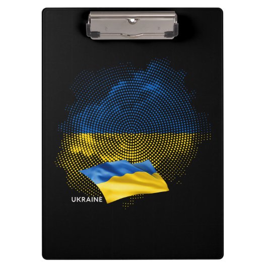 Flagge der Ukraine Klemmbrett (Vorderseite)