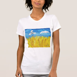 Flagge der Ukraine Landschaft T-Shirt