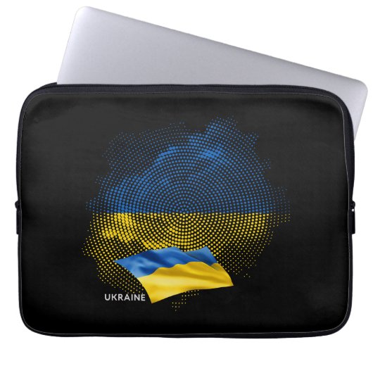 Flagge der Ukraine Laptopschutzhülle (Vorderseite)