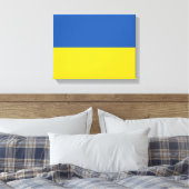 Flagge der Ukraine Leinwanddruck (Insitu (Schlafzimmer))