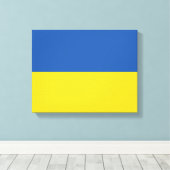 Flagge der Ukraine Leinwanddruck (Insitu (Holzboden))