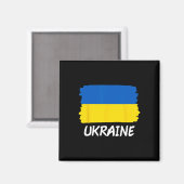 Flagge der Ukraine Magnet (Vorderseite/Rückseite)