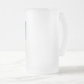 Flagge der Ukraine Mattglas Bierglas (VorderseiteRechts)