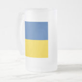 Flagge der Ukraine Mattglas Bierglas (Vorderseite Links)
