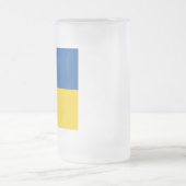 Flagge der Ukraine Mattglas Bierglas (Mittel)