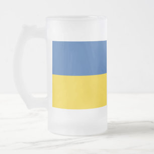 Flagge der Ukraine Mattglas Bierglas