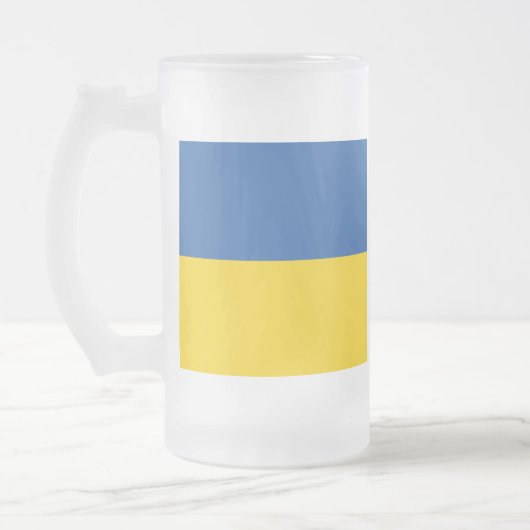 Flagge der Ukraine Mattglas Bierglas (Links)