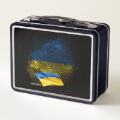 Flagge der Ukraine Metall Brotdose (Rückseite)