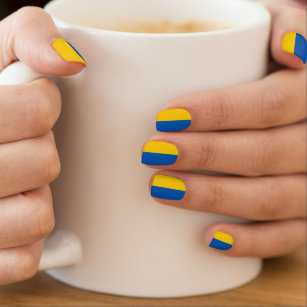 Flagge der Ukraine Minx Nagelkunst